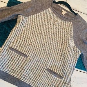 Long Sleeve Grey Pocket Sweater